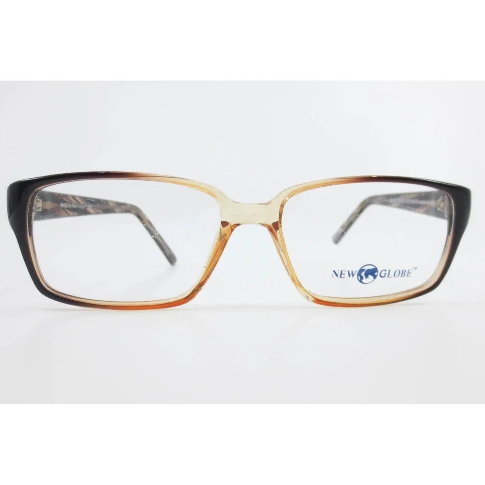 New Globe M428 Eyeglasses Brown Crystal Rectangular Frames 55-15-140 M428 38468